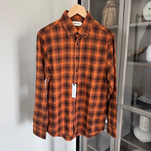 Taylor Stitch Jack In Rust Plaid Shirt 38 NEW Button Down Long Sleeve Flannel - Picture 1 of 6